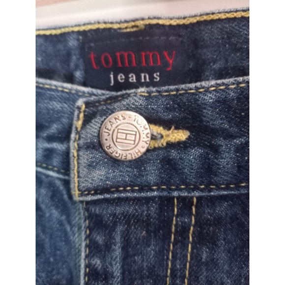 Tommy Hilfiger Jeans 7 Vintage Blue Dark Wash Roc Roc Cheja High Rise Jeans - Picture 3 of 6